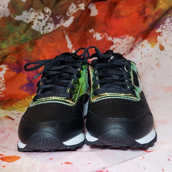 Reebok Classic Black and iridescent women's size  7.5 - Picture 9 of 12